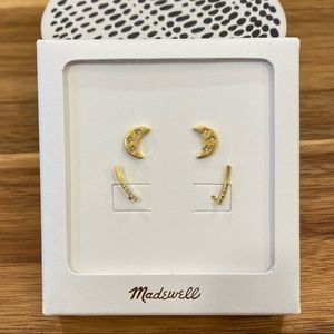 ✨ Madewell 2 Pair Earring Set, Gold